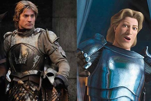 Jamie Lannister and Prince Charming from Shrek
