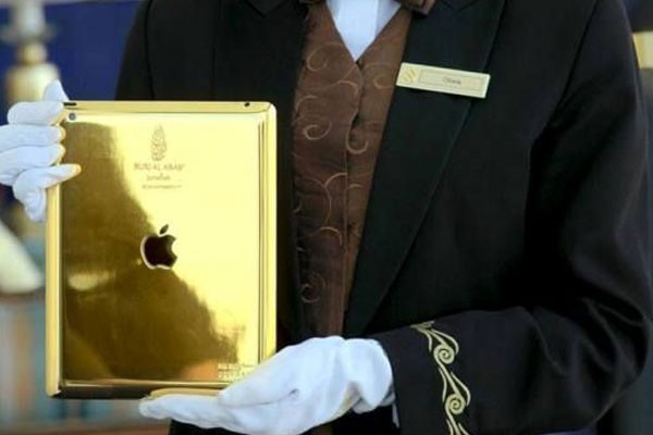 An iPad made of gold