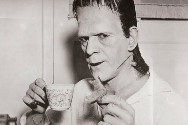 Frankenstein eating cookies