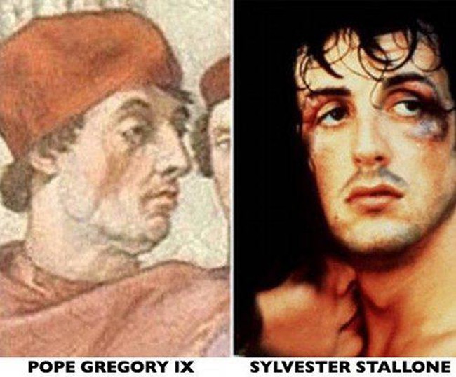 3. Sylvester Stallone and Pope Gregory IX