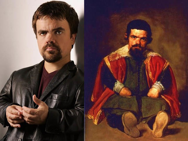 10. Peter Dinklage and his likeness in the work of painter Diego Velázquez