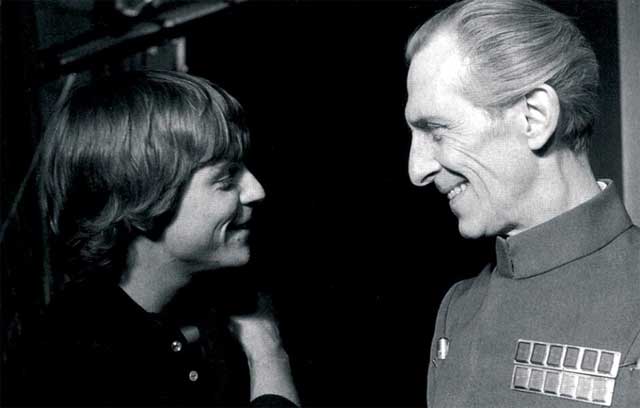 Grand Moff Tarkin and Luke Skywalker