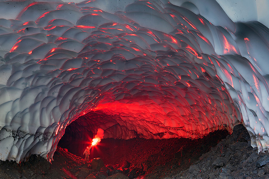23. Ice Cave Near The Mutnovsky Volcano, Russia