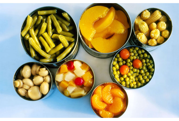 Canned fruit or vegetables