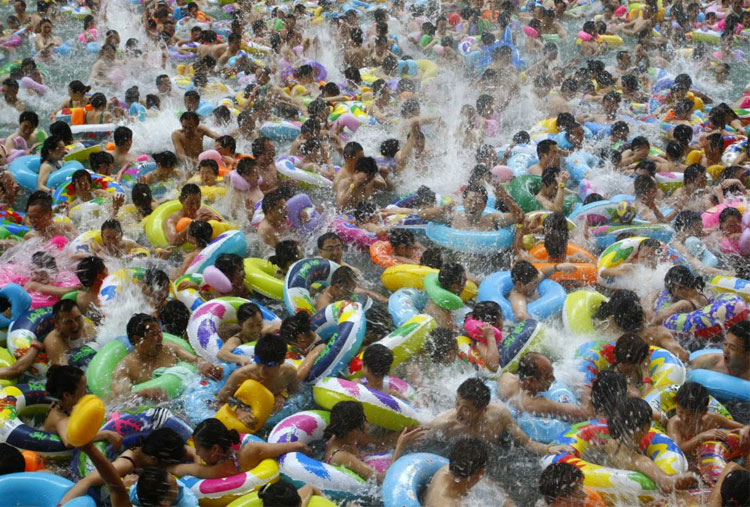 Crowded pool