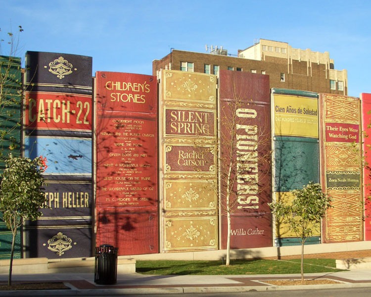 Gigantic books in Kansas
