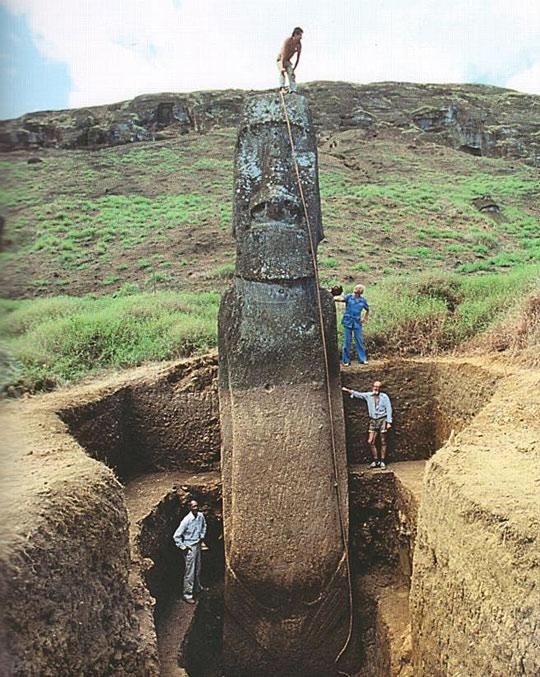 Did you know that the heads on Easter Island have full bodies buried beneath them?