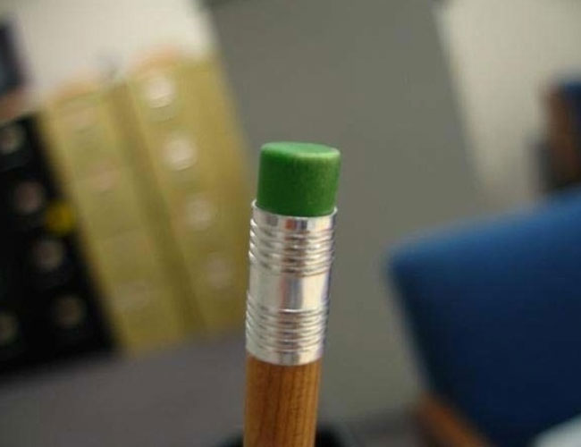 Before rubber came into use, pieces of bread were used to erase pencil lead