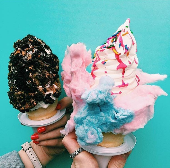 Cotton Candy and ice cream!