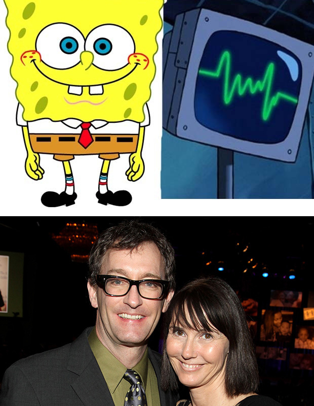 The voice actor of SpongeBob and the voice actor of Plankton’s computer wife are married in real life…