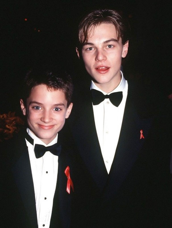 13-Year-Old Elijah Wood And 20-Year-Old Leonardo Dicaprio At The 66th Academy Awards, 1994