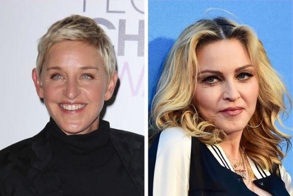 Ellen DeGeneres and Madonna