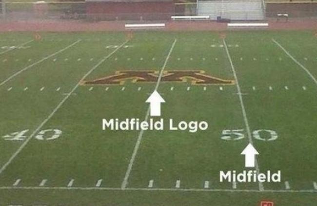 It’s called a midfield logo for a reason