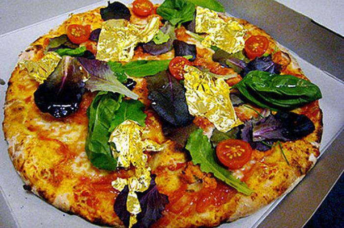 White Truffles and Gold pizza ($2,000) - Margo's, Malta