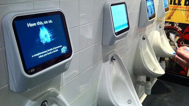 Play video games while you go to the bathroom