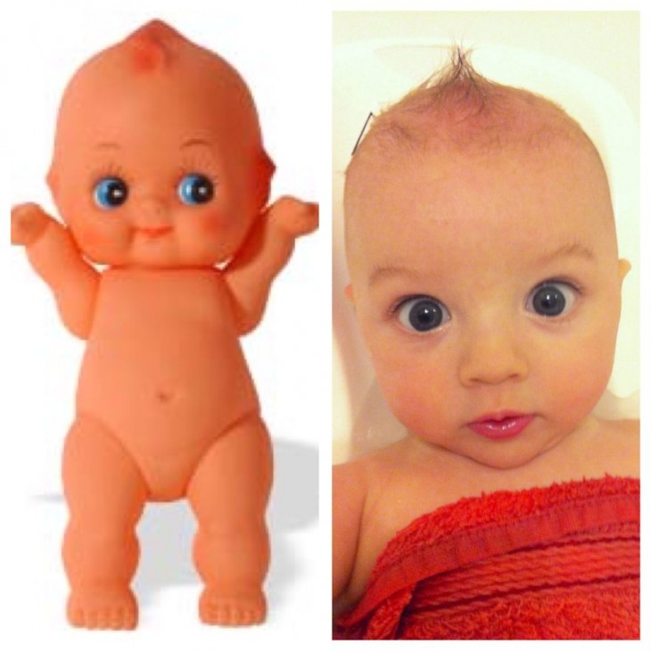 Plastic Baby and real baby