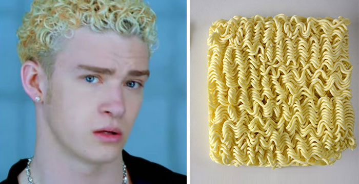 Justin Timberlake and some noodles