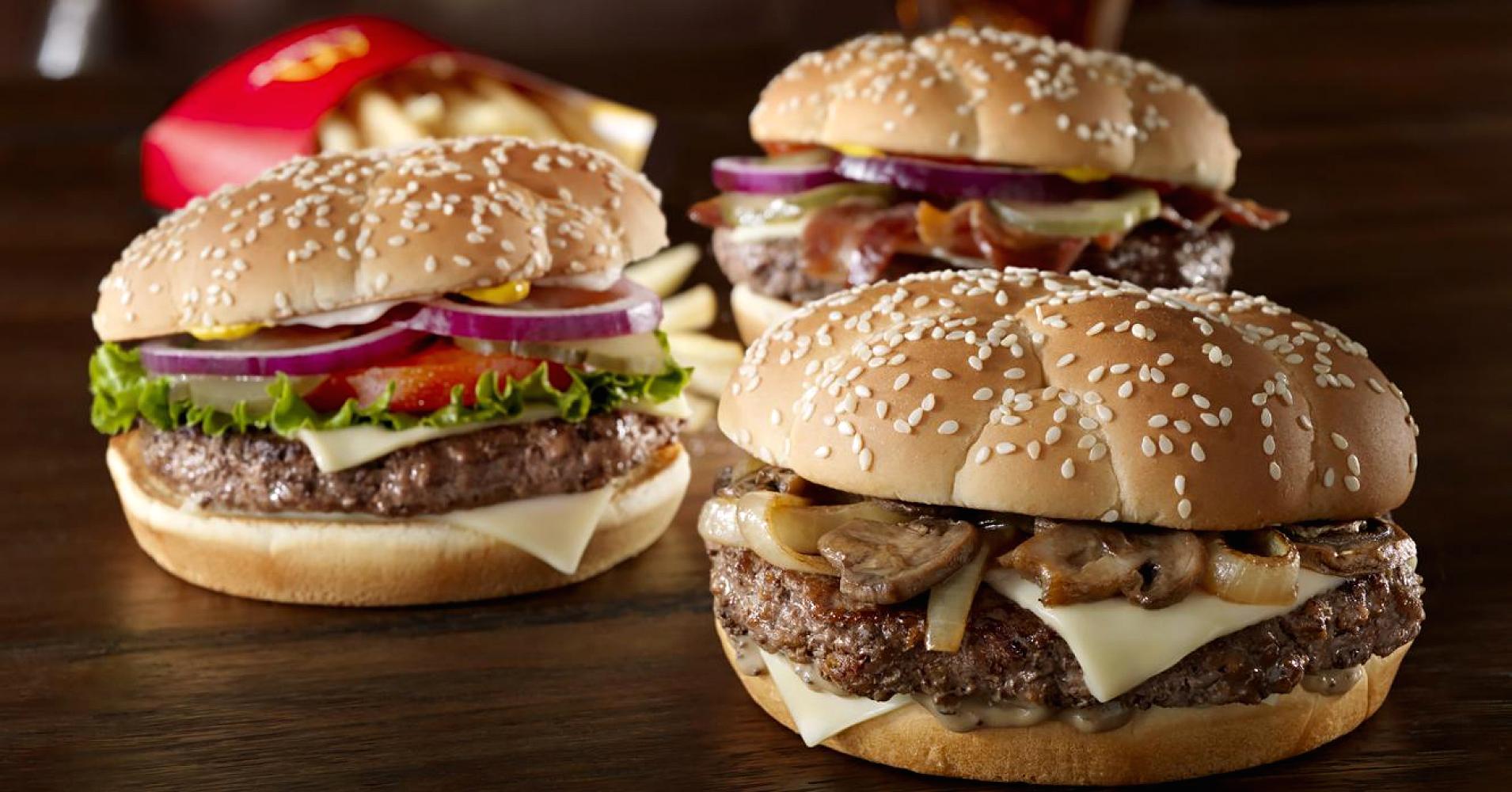 Meat from fast food restaurants' hamburgers