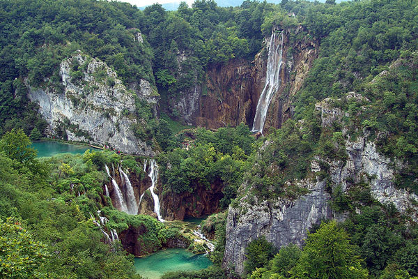 Karst waterfalls, Croatia Limestone