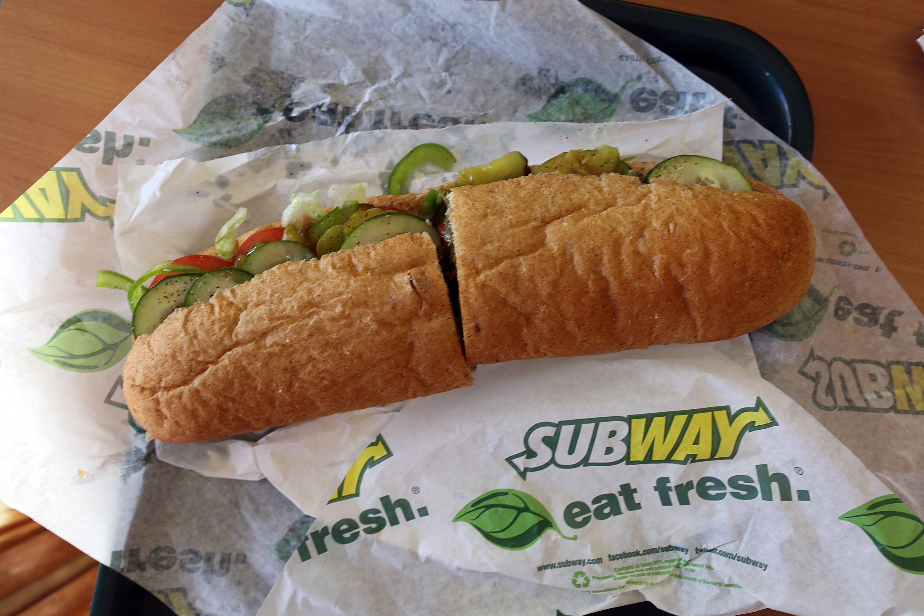 Subway sandwich length