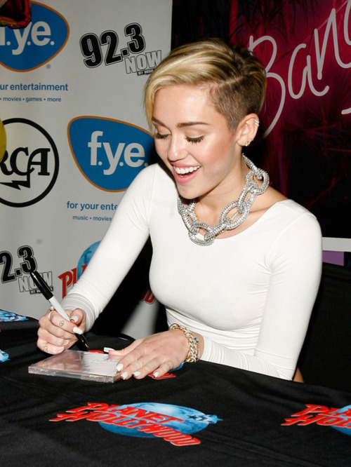 What does the signature of Miley Cyrus mean?