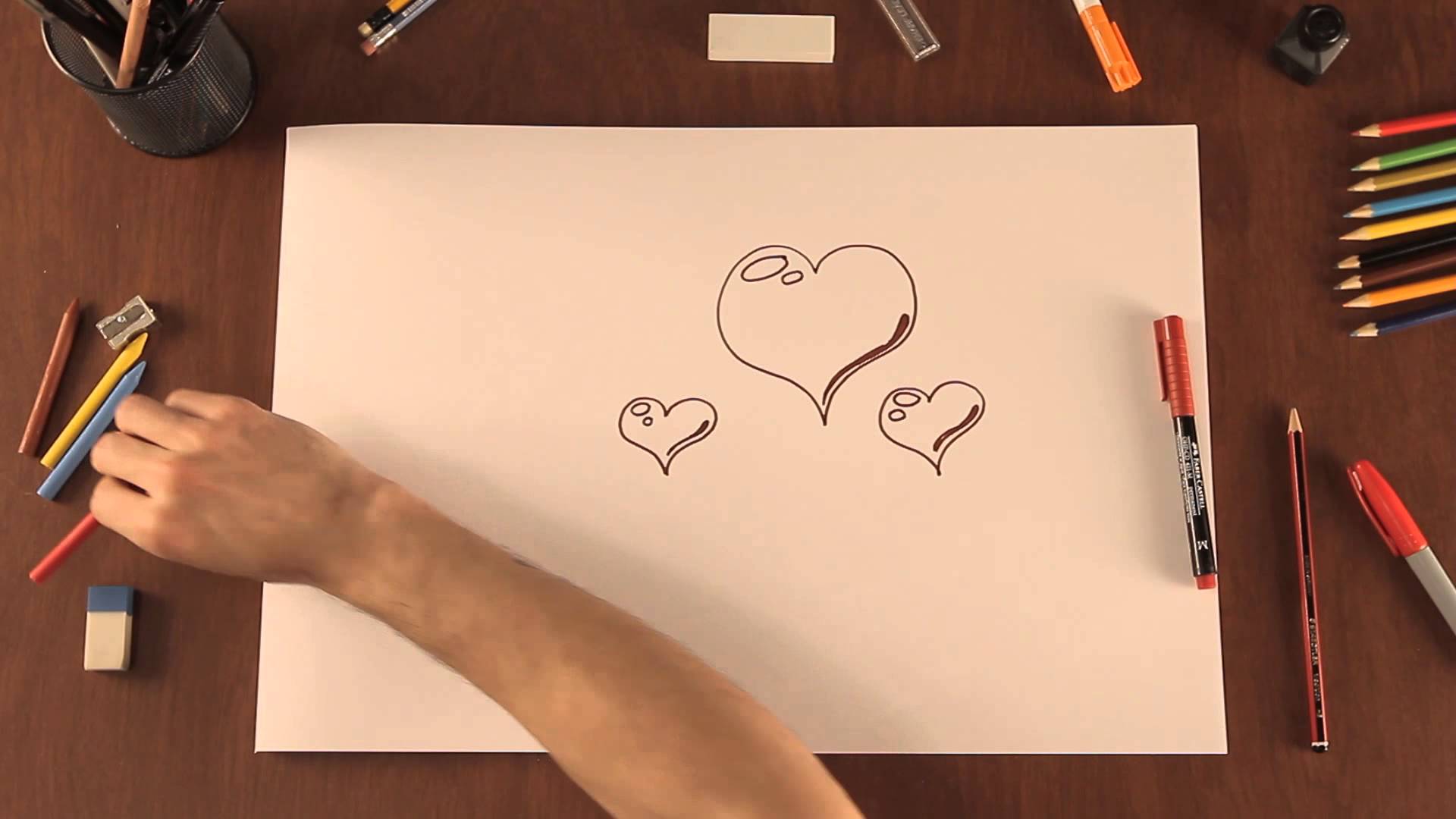 Draw hearts