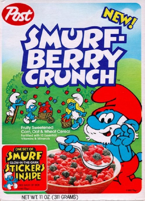 The Smurfs had their own cereal in the 80's