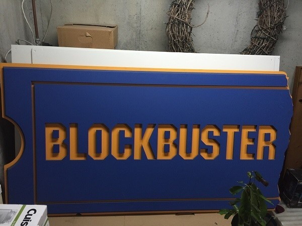 A Blockbuster sign