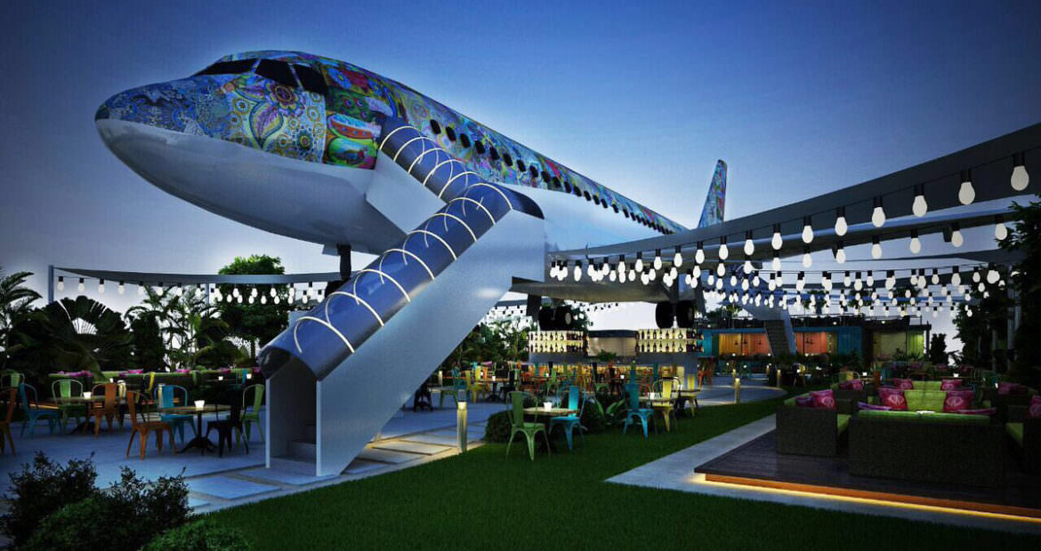 The airplane restaurant in India