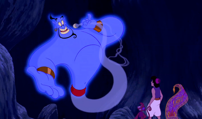 Robin Williams also gave the voice to the Genie of the Lamp
