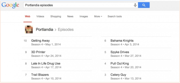 9. Google can tell you when your favorite show is on.