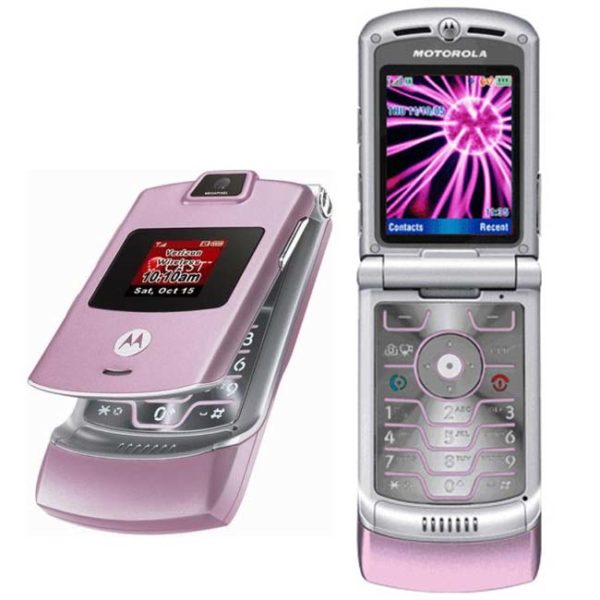 1. Your pink “Razr” flip phone.