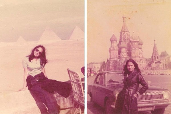 She also loved traveling, 1975