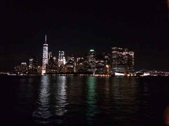 Staten island ferry at night