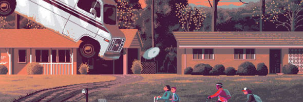 Popular series scenes recreated by artist in 8-bit illustrations