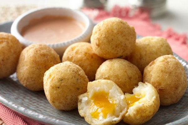 Loaded fried mashed potato balls