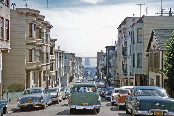 The streets of San Francisco, 1957