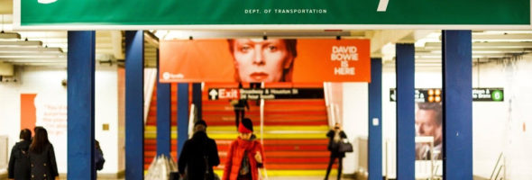 Tribute to David Bowie takes over New York subway station
